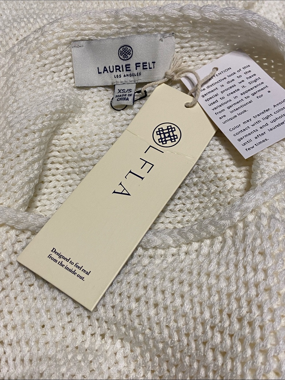 Laurie Felt Baja Sweater with Fringe Hem Detail Size XS/S - Picture 7 of 12